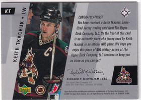  2000-01 Upper Deck Game Jerseys #KT Keith Tkachuk Ser.1