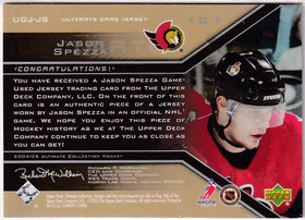 2004-05 Ultimate Collection Jerseys #UGJSP Jason Spezza /250