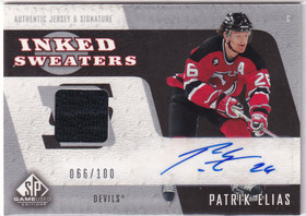  2006-07 SP Game Used Inked Sweaters #ISEL Patrik Elias /100