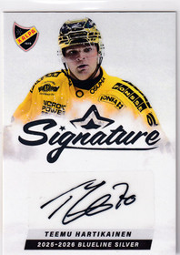 2025-26 Blueline Signature Silver Teemu Hartikainen /80