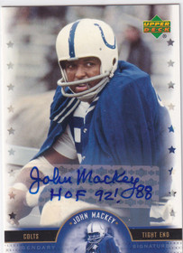 2005 Upper Deck Legends John Mackey Legendary Signatures Auto