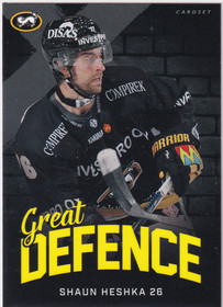 2018-19 Cardset Great Defence Shaun Heshka