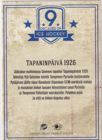 2018-19 Cardset Tapaninpäivä 1926