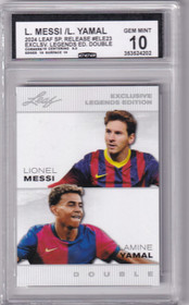 2024 Leaf Legends Lionel Messi Lamine Yamal CCG GEM 10
