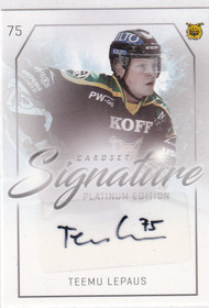 2018-19 Cardset Signature Teemu Lepaus /125