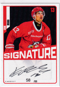 2022-23 Cardset Signature Erik Riska /100