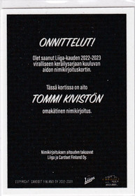 2022-23 Cardset Signature Tommi Kivistö /40