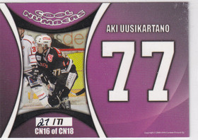 2008-09 Cardset Cool Numbers Aki Uusikartano /77