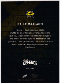 2018-19 Cardset Great Defence Kalle Maalahti