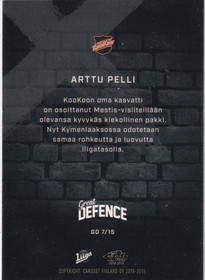 2018-19 Cardset Great Defence Arttu Pelli