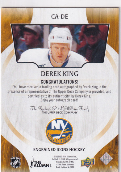  2024-25 Upper Deck Engrained Icons Autographs #CADE Derek King