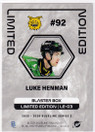 2025-26 Blueline Limited Edition Yellow Luke Henman 