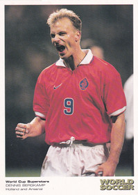 World Soccer postcard Dennis Bergkamp