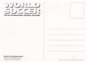 World Soccer postcard Dennis Bergkamp