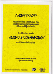 2022-23 Cardset Signature Jarno Koskiranta /100