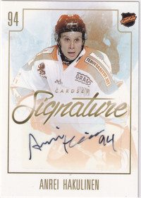 2017-18 Cardset Signature Andrei Hakulinen /125