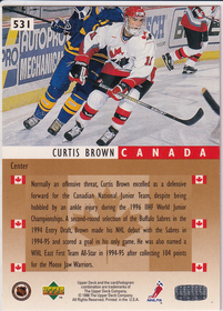 1995-96 Upper Deck Electric Ice #531 Curtis Brown