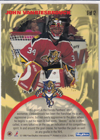 1995-96 SkyBox Impact Deflectors #6 John Vanbiesbrouck