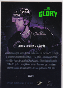2017-18 Cardset Season Of Glory #SOG8 Shaun Heshka