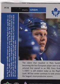 1997-98 Black Diamond Premium Cut #PC30 Mats Sundin