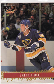 1992-93 Pro Set Gold Team Leaders #8 Brett Hull