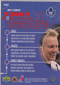 1998-99 Upper Deck MVP Power Game #PG8 Mats Sundin