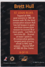 1992-93 Pro Set Gold Team Leaders #8 Brett Hull