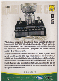 2011-12 Cardset Raising The Cup #RTC8 Ilves