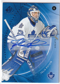  2025-26 SP Game Used Autographs Blue #21 Felix Potvin