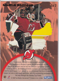 1995-96 SkyBox Impact Deflectors #11 Martin Brodeur