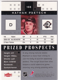 2005-06 Hot Prospects #108 Nathan Paetsch RC /1999