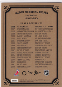 2008-09 O-Pee-Chee Trophy Cards #AWDPK Calder
