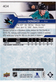  2016-17 Upper Deck High Gloss #404 Joonas Donskoi /10
