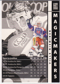 2005-06 Cardset Magic Makers #15 Ville Nieminen