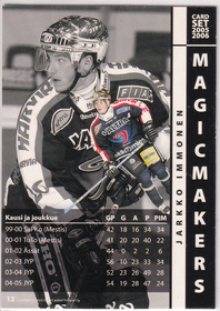 2005-06 Cardset Magic Makers #12 Jarkko Immonen