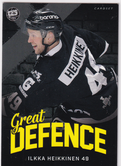 2018-19 Cardset Finland Great Defence #GD14 Ilkka Heikkinen