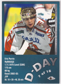 2003-04 Cardset D-Day #7 Eric Perrin