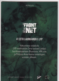 2017-18 Cardset In Front of the Net #IFOTN5 Eetu Laurikainen