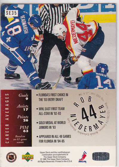 1995-96 Upper Deck Special Edition Gold #SE35 Rob Niedermayer