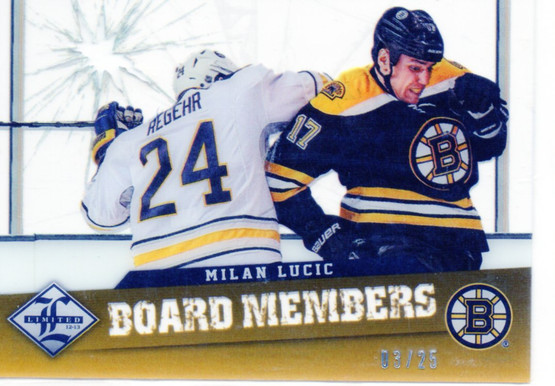  2012-13 Limited Board Members Die Cut #15 Milan Lucic /25