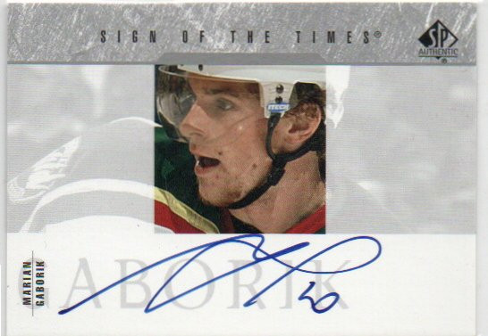  2003-04 SP Authentic Sign of the Times #MG Marian Gaborik