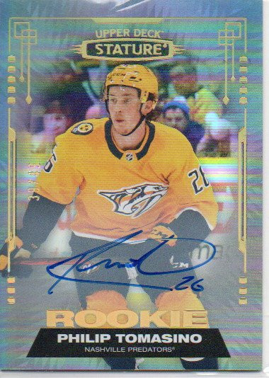  2021-22 Upper Deck Stature Photo Variant Autographs #170 Philip Tomasino /49