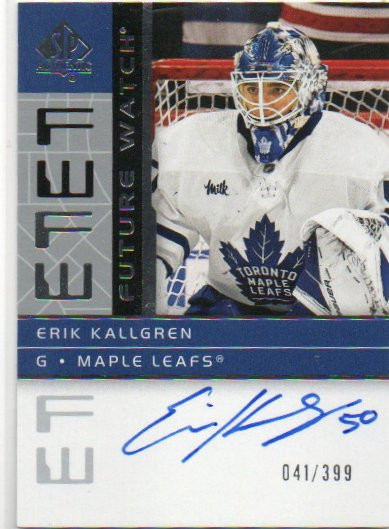  2022-23 SP Authentic '02-03 Retro Future Watch Autographs #RFWA2EK Erik Kallgren/399