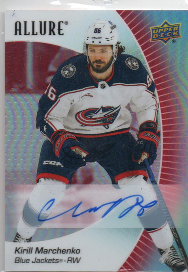  2023-24 Upper Deck Allure Autographs Red Rainbow #28 Kirill Marchenko