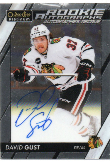  2023-24 O-Pee-Chee Platinum Rookie Autographs #RGU David Gust