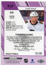  2023-24 O-Pee-Chee Platinum Rookie Autographs Violet Pixels #RLP Luke Philp