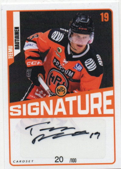 2023-24 Cardset Teemu Rautiainen Signature /100