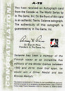  2011-12 ITG Canada vs The World Autographs #ATS Teemu Selanne VAULT
