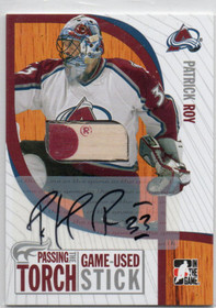 2005 ITG Passing the Torch Mem Autographs #PTT14A Patrick Roy Stk /10