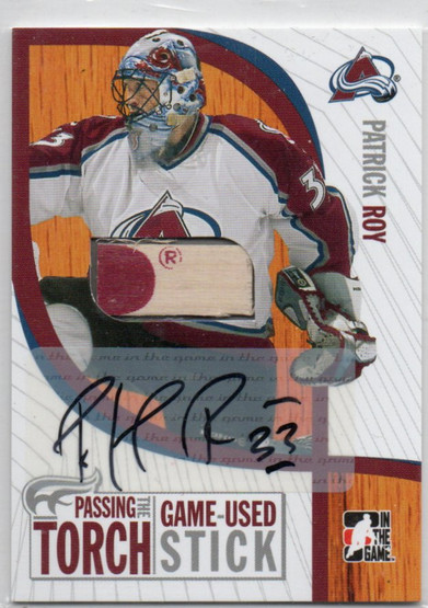 2005 ITG Passing the Torch Mem Autographs #PTT14A Patrick Roy Stk /10